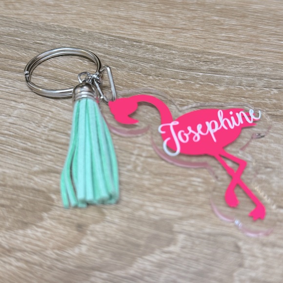 Josephine Flamingo Key Chain - Picture 2 of 3